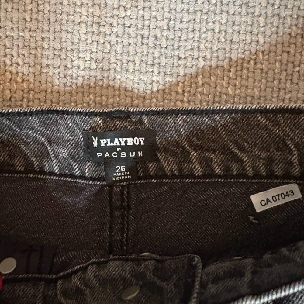 Playboy by Foxen Bunny Print Jeans Women’s Size 26 - Picture 6 of 15